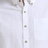 Breeze Linen Half Sleeves Shirt In Snow