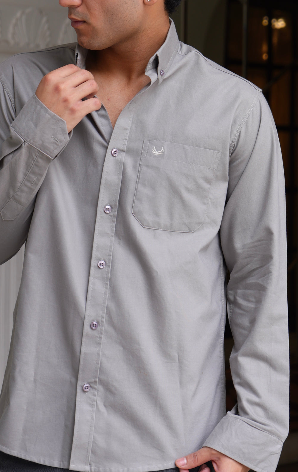 The Essential Oxford - Grey Shirt