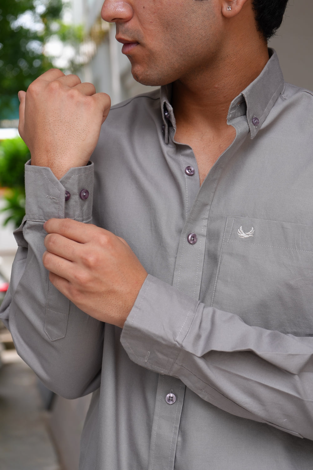 The Essential Oxford - Grey Shirt