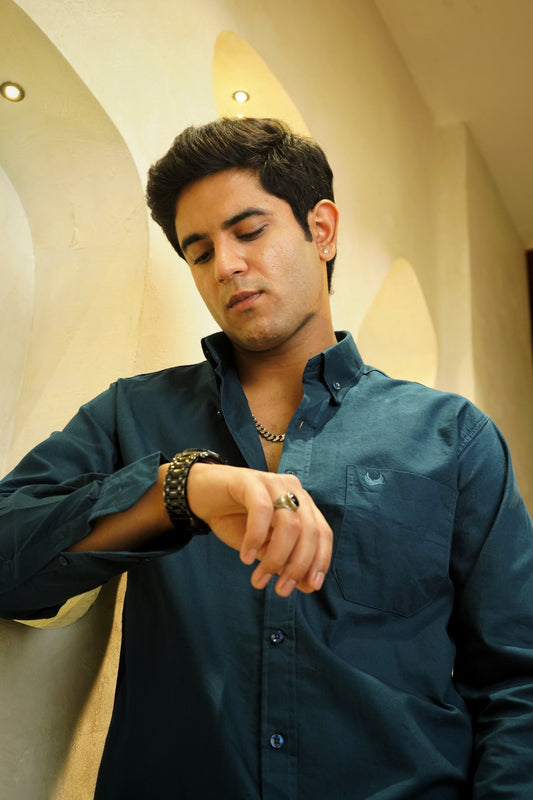 The Essential Oxford - Teal Green Shirt