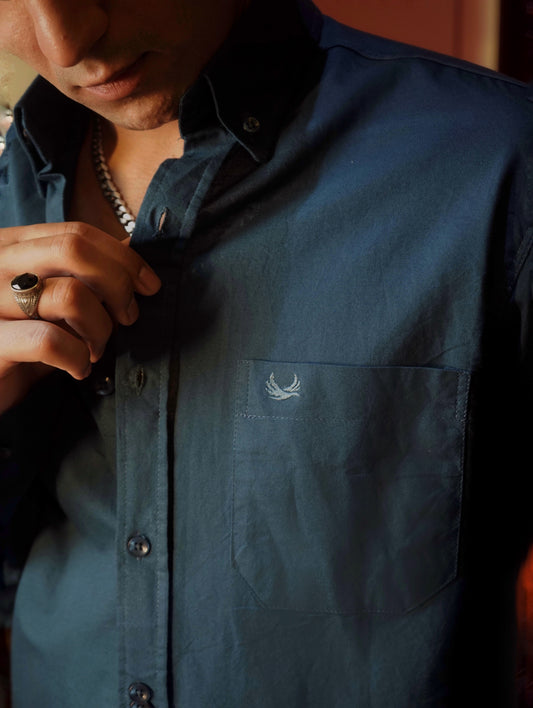The Essential Oxford - Teal Green Shirt