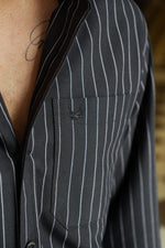 The Pinstripe Oxford - Black Shirt