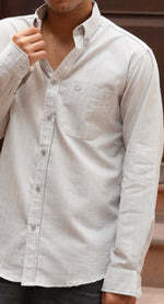 The Pinstripe Oxford - Grey Shirt