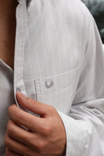 The Pinstripe Oxford - Grey Shirt